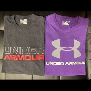 Under Armour Graphic T-Shirts - Gray and Purple